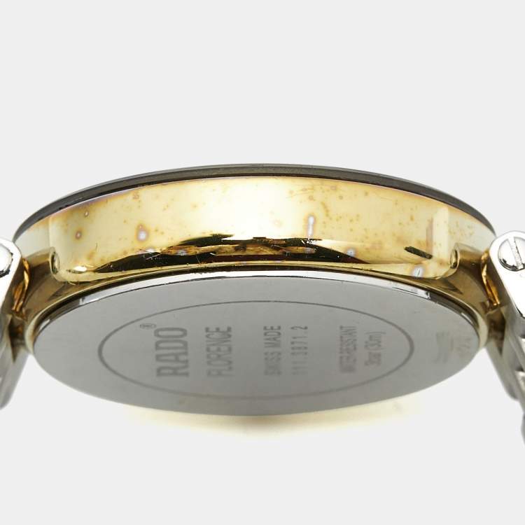 Pre Owned Rado Black Two-Tone Stainless Steel Diamond Florence R48871713 Women's Wristwatch 28 mm