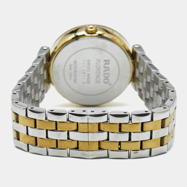 Pre Owned Rado Black Two-Tone Stainless Steel Diamond Florence R48871713 Women's Wristwatch 28 mm