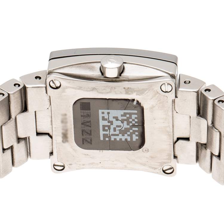 Pre Owned Rado Grey Stainless Steel Carbon Carbide Diastar R18682153 Women's Wristwatch 20 mm