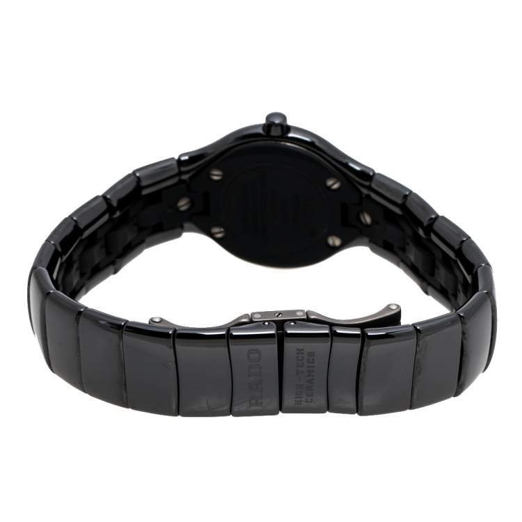 Pre Owned Rado Black High-Tech Ceramics Titanium Xeramo 153.0454.3 Women's Wristwatch 25 mm