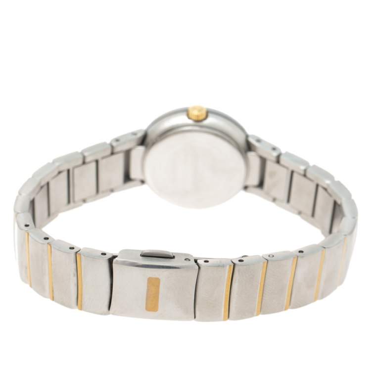 Pre Owned Rado Grey Stainless Steel Carbon Carbide Diastar 205.0290.3 Women's Wristwatch 23 mm