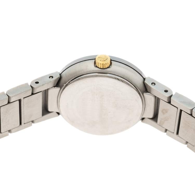 Pre Owned Rado Grey Stainless Steel Carbon Carbide Diastar 205.0290.3 Women's Wristwatch 23 mm