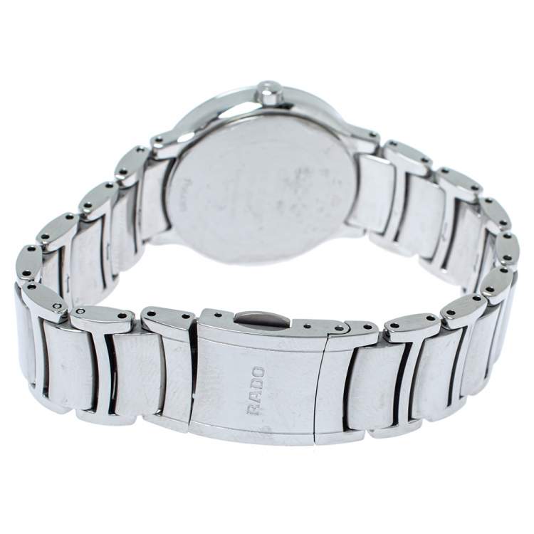 Pre Owned Rado Black Stainless Steel Diamond Centrix 111.0928.3 Women's Wristwatch 28 mm