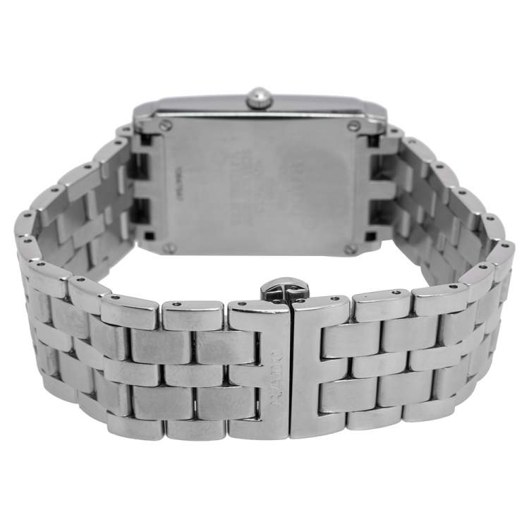 Pre Owned Rado Silver White Stainless Steel Tungsten Carbide Diastar 129.0563.3 Women's Wristwatch 25.50 mm