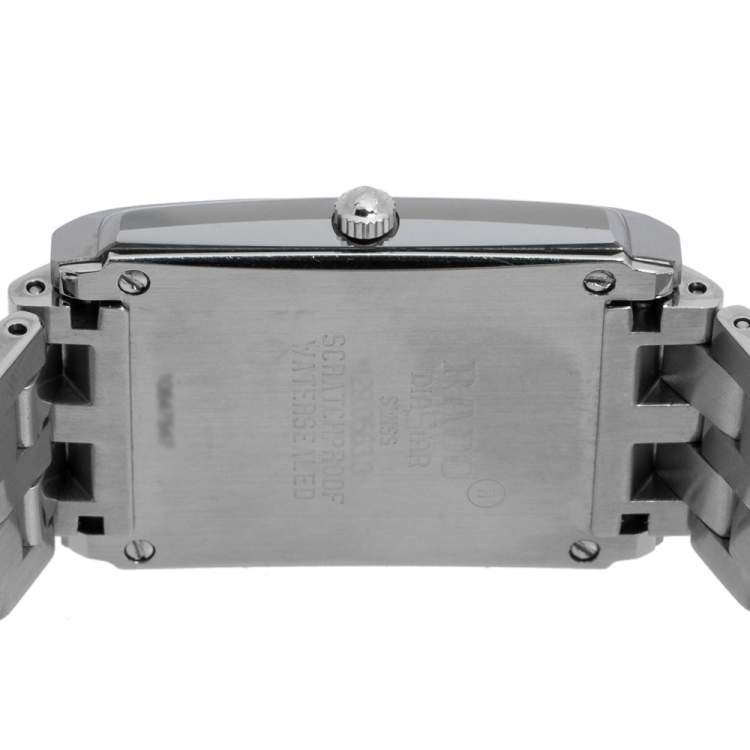 Pre Owned Rado Silver White Stainless Steel Tungsten Carbide Diastar 129.0563.3 Women's Wristwatch 25.50 mm