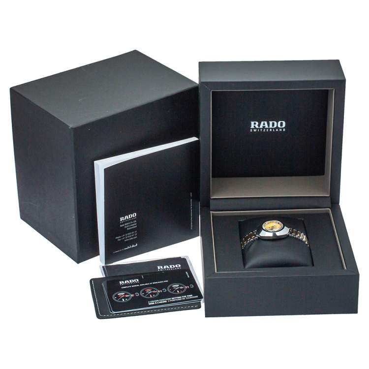 Pre Owned Rado Gold Tungsten Carbide & Two Tone Stainless Steel DiaStar R12307304 Women's Wristwatch 27mm