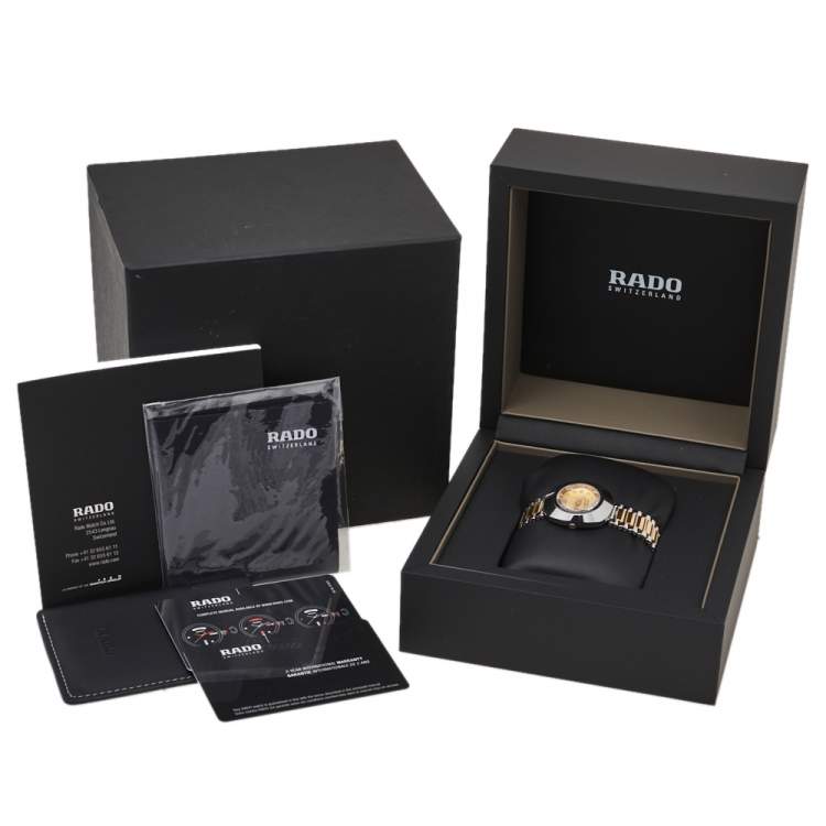 Pre Owned Rado Gold Tungsten Carbide & Two Tone Stainless Steel DiaStar R12307304 Women's Wristwatch 27 mm