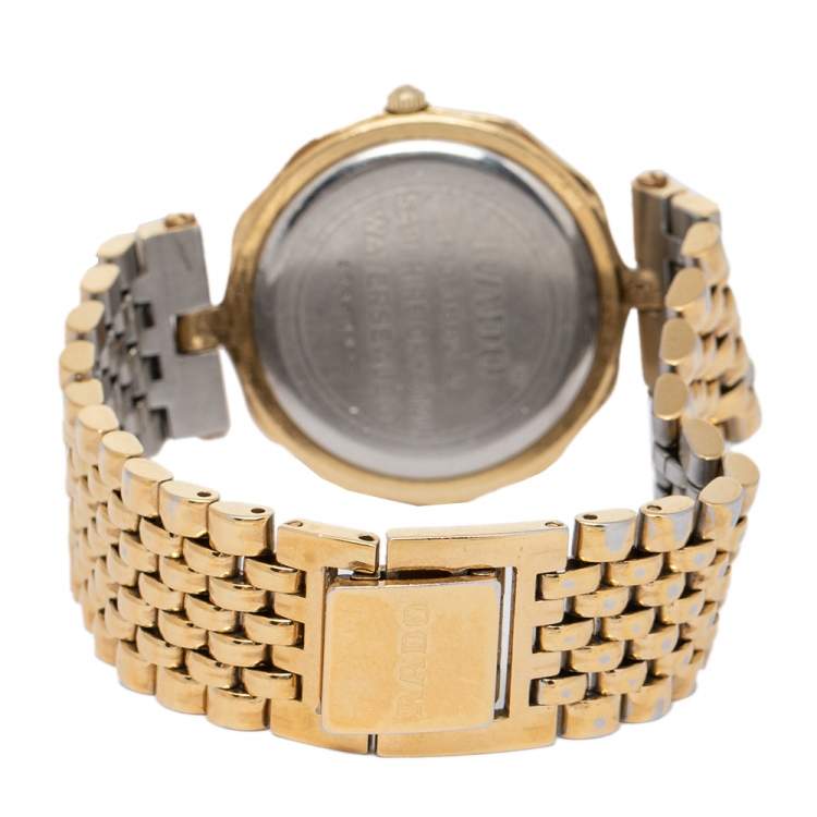 Pre Owned Rado Vintage Champagne Gold Tone Stainless Steel Florence 133.3662.2 Women's Wristwatch 30 mm