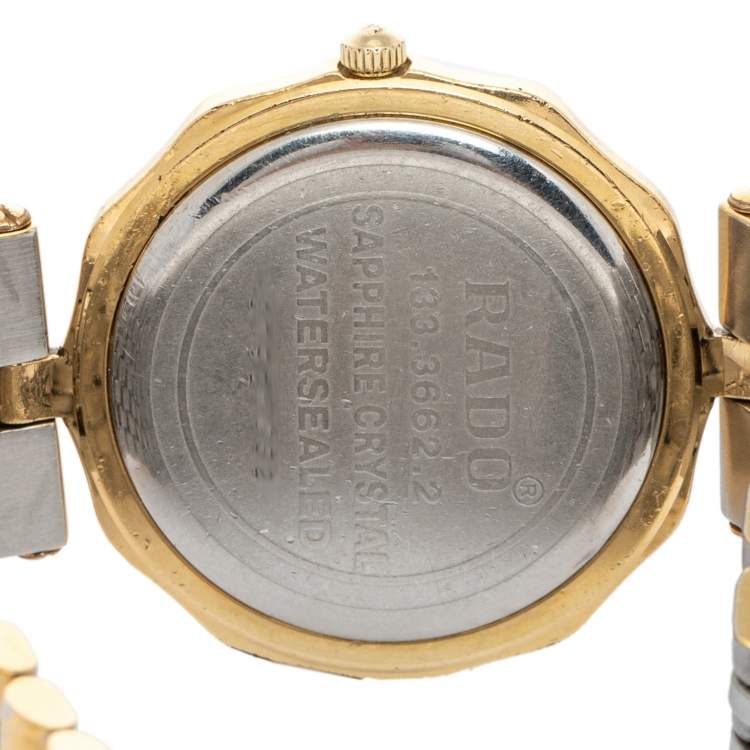 Pre Owned Rado Vintage Champagne Gold Tone Stainless Steel Florence 133.3662.2 Women's Wristwatch 30 mm