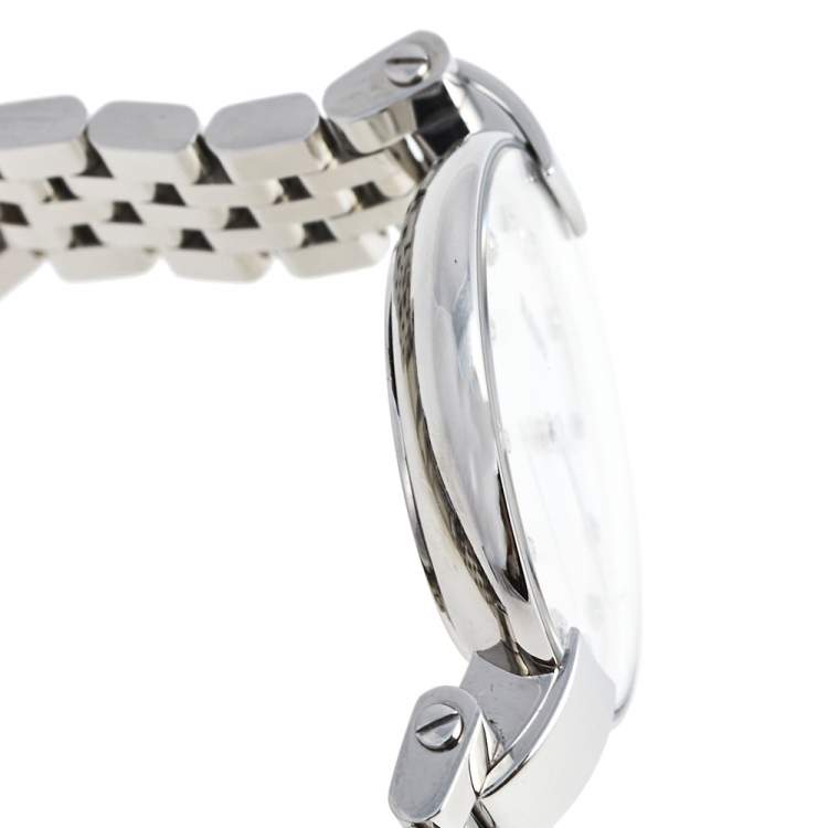 Pre Owned Rado Mother of Pearl Stainless Steel Coupole Diamonds R22854929 Women's Wristwatch 27 mm 