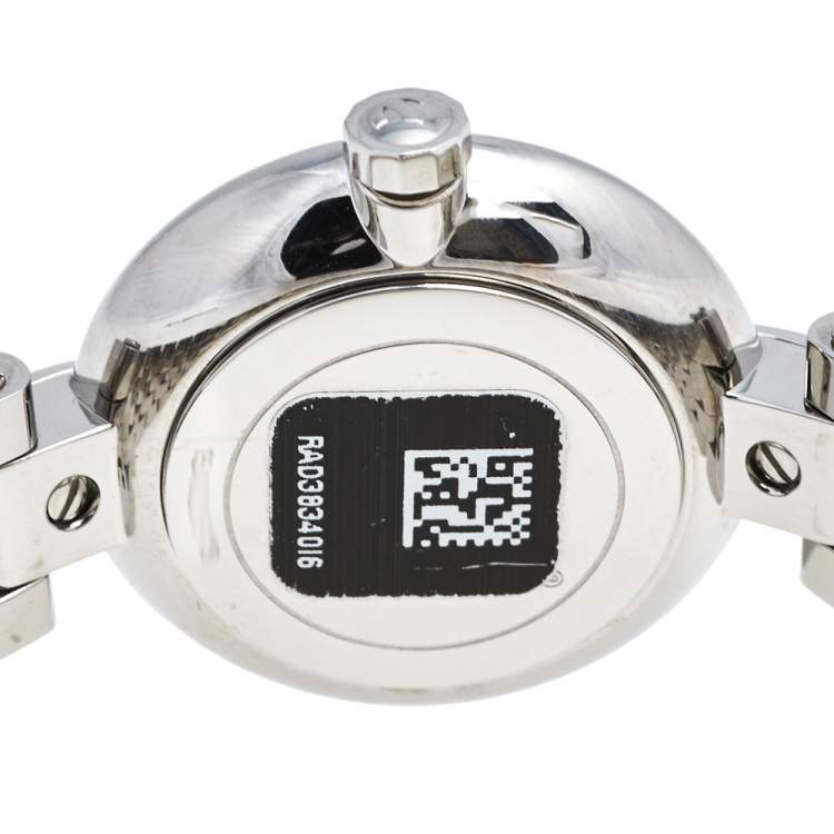 Pre Owned Rado Mother of Pearl Stainless Steel Coupole Diamonds R22854929 Women's Wristwatch 27 mm 