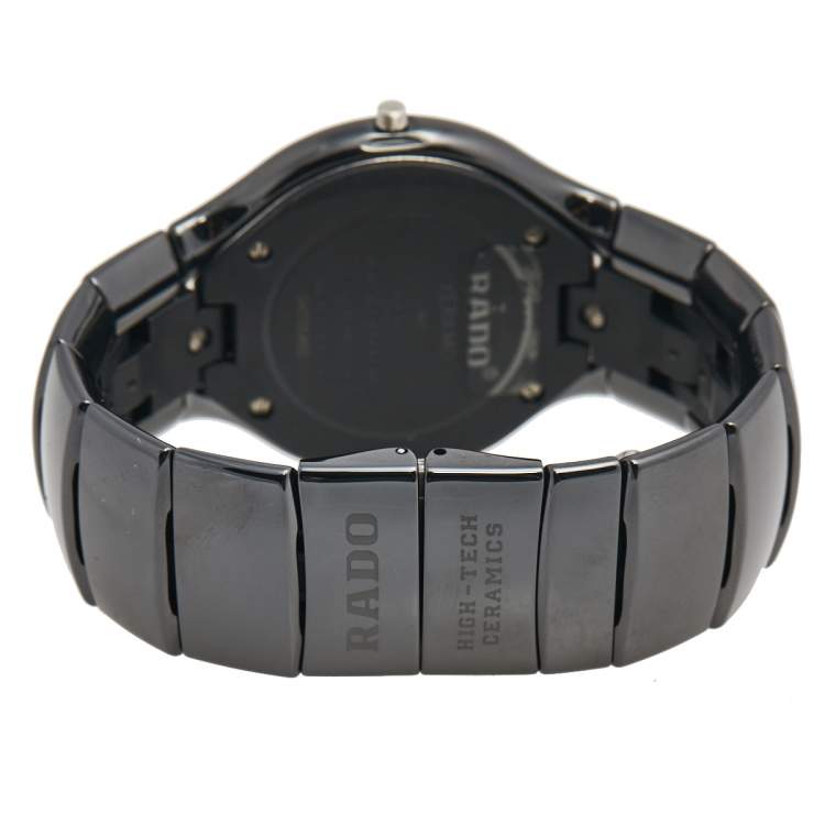 Pre Owned Rado Black Ceramic Xeramo 160.0453.3 Women's Wristwatch 37 mm 