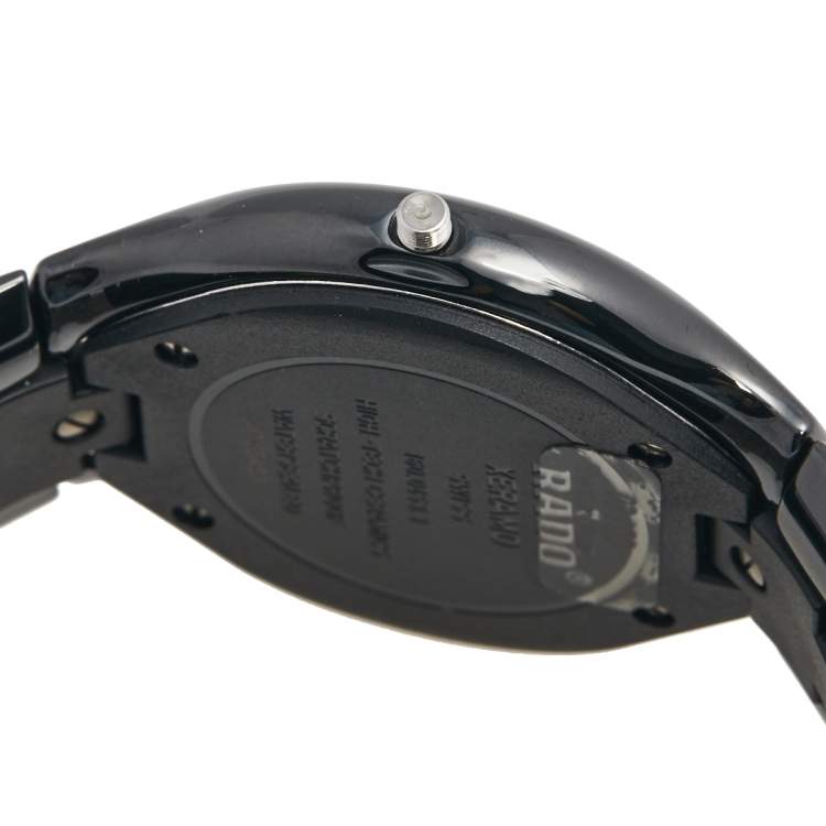 Pre Owned Rado Black Ceramic Xeramo 160.0453.3 Women's Wristwatch 37 mm 