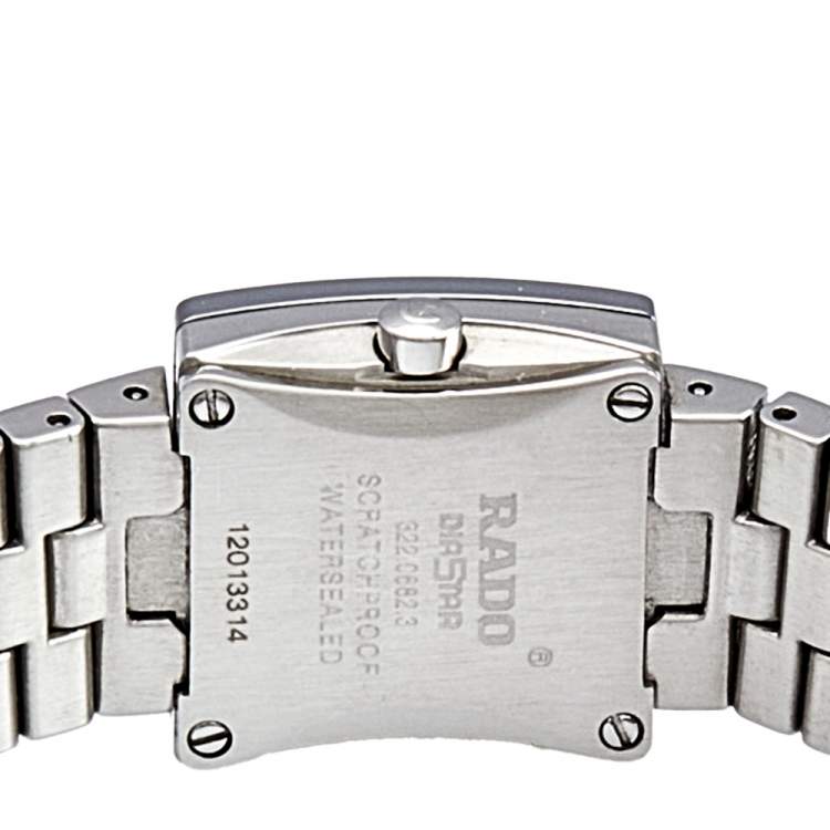 Pre Owned Rado Black Stainless Steel DiaStar 322.0682.3.071  Women's Wristwatch 20 mm