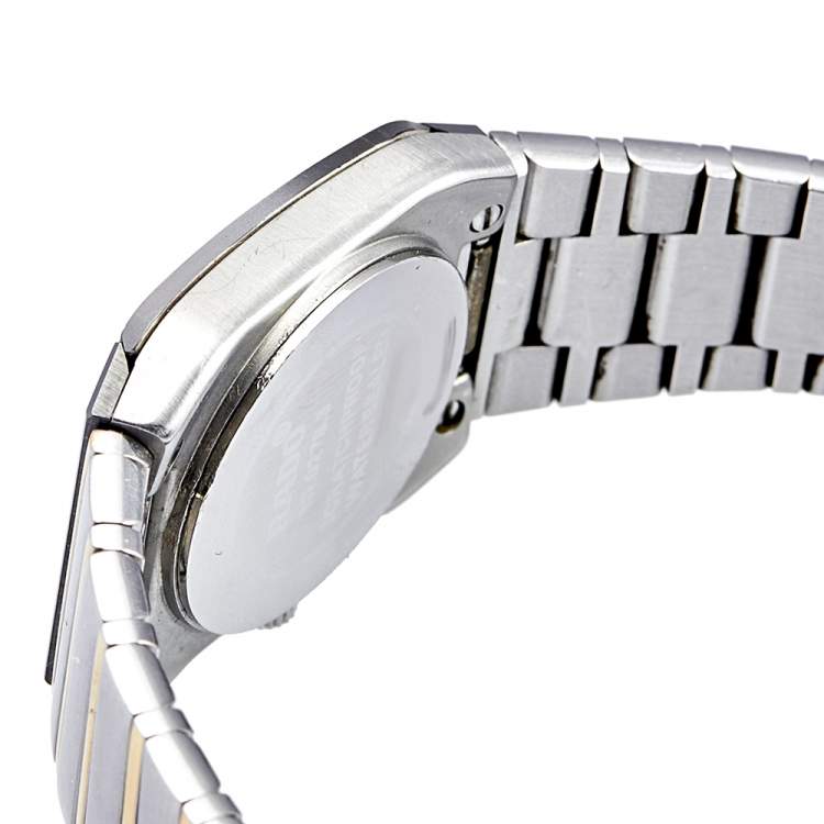 Pre Owned Rado Black Tungsten Two Tone Stainless Steel Diastar Women's Wristwatch 23 mm 