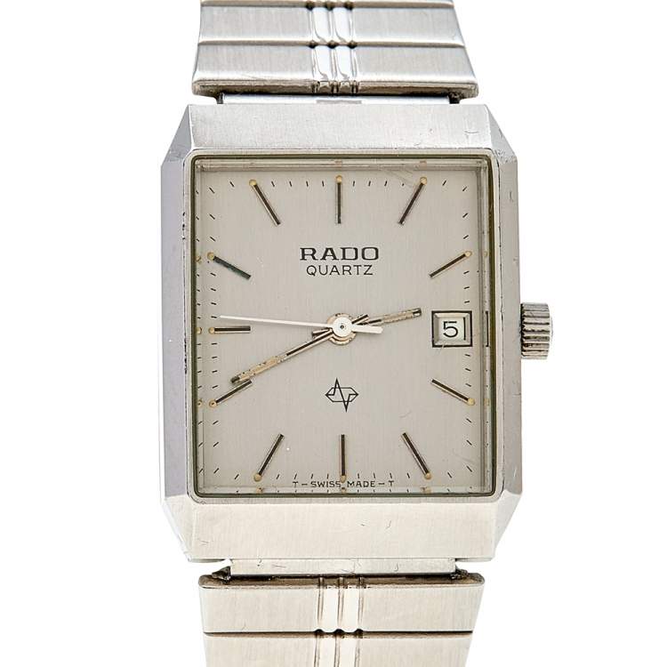 Pre Owned Rado Silver Stainless Steel Vintage 16560790 Women's Wristwatch 22 mm