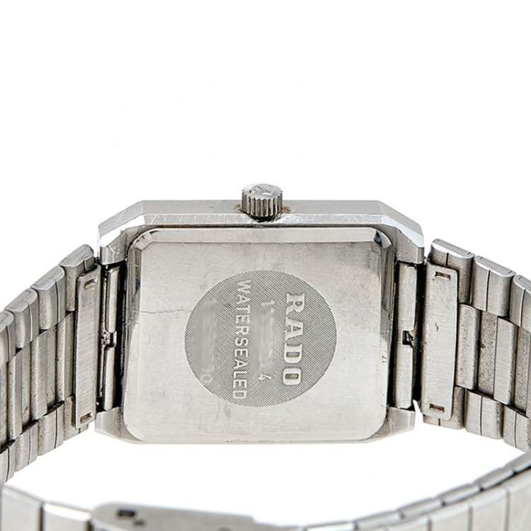 Pre Owned Rado Silver Stainless Steel Vintage 16560790 Women's Wristwatch 22 mm