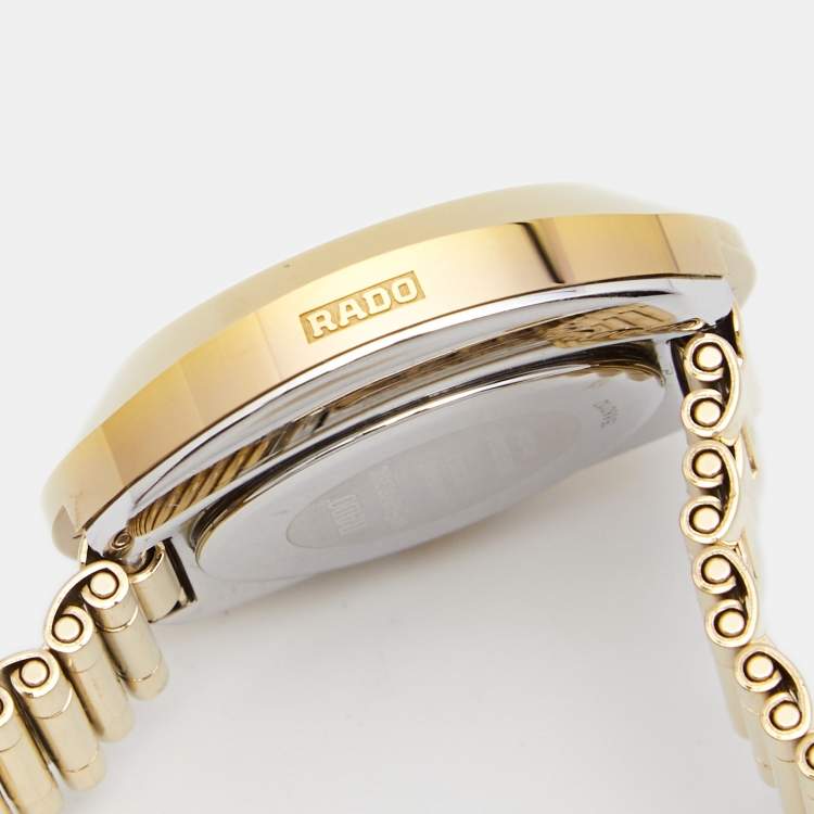 Pre Owned Rado Yellow Gold Tone Metal Diastar R12306303 Women's Wristwatch 27 mm