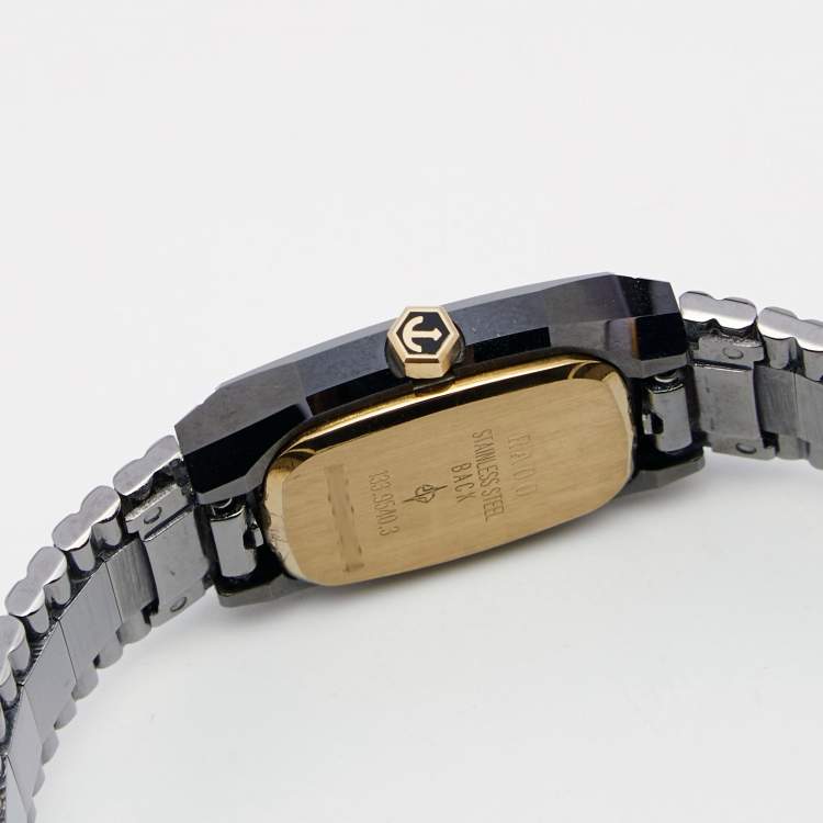Pre Owned Rado Black DiaStar Tungston Stainless Steel 133.9540.3 Women's Wristwatch 20MM