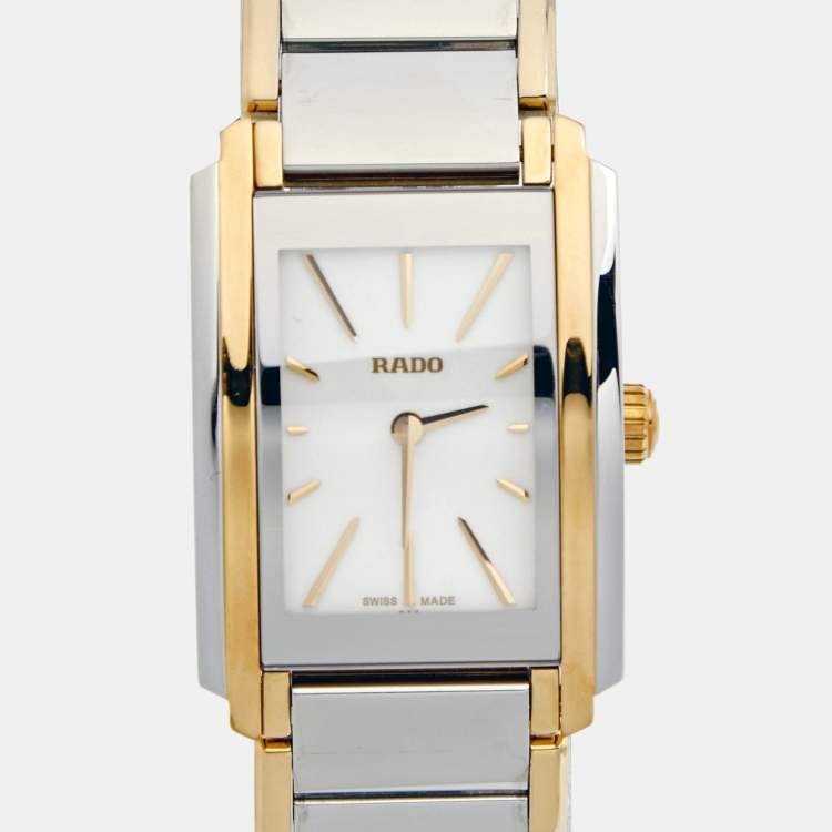 Pre Owned Rado White Two Two Stainless Steel Integral R20212103 Women's Wristwatch 23 mm