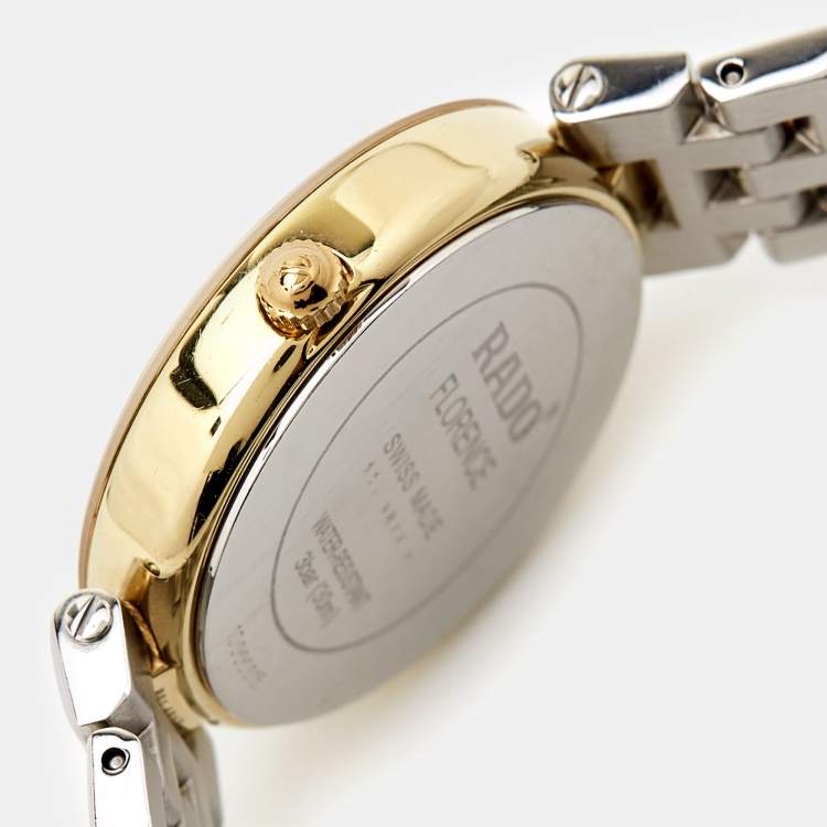 Pre Owned Rado Silver Two Tone Stainless Steel Florence 111.3872.2 Women's Wristwatch 28 mm