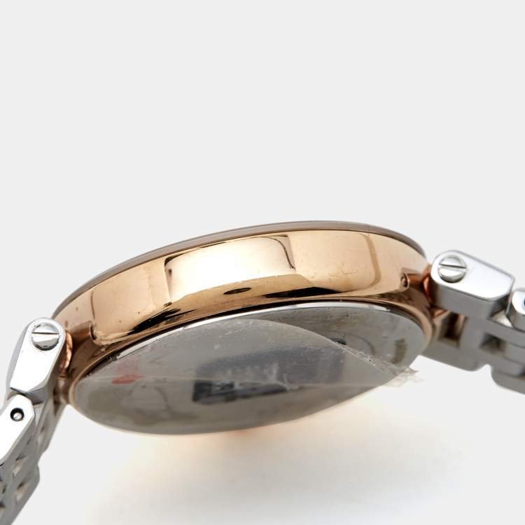 Pre Owned Rado Opaline White Two-Tone Stainless Steel Diamond Florence  111.3893.2.073 Women's Wristwatch 28 mm