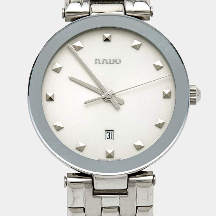 Pre Owned Rado Silver Stainless Steel Florence R48874024 Women's Wristwatch 28 mm 