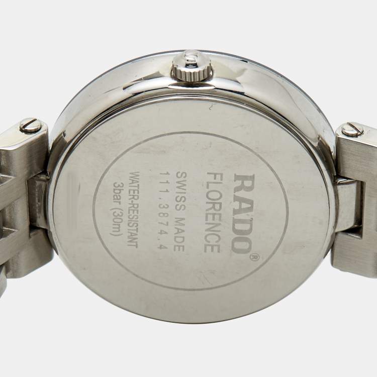 Pre Owned Rado Silver Stainless Steel Florence R48874024 Women's Wristwatch 28 mm 