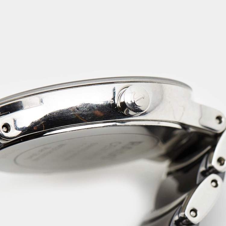 Pre Owned Rado Black Diamond Ceramic Stainless Steel Centrix R30935712 Women's Wristwatch 28 mm 