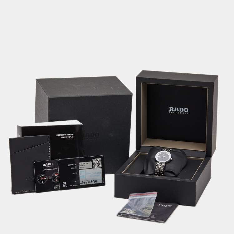 مملوكة مسبقًا Rado Black Stainless Steel Florence R48874153 Women's Wristwatch 28 mm