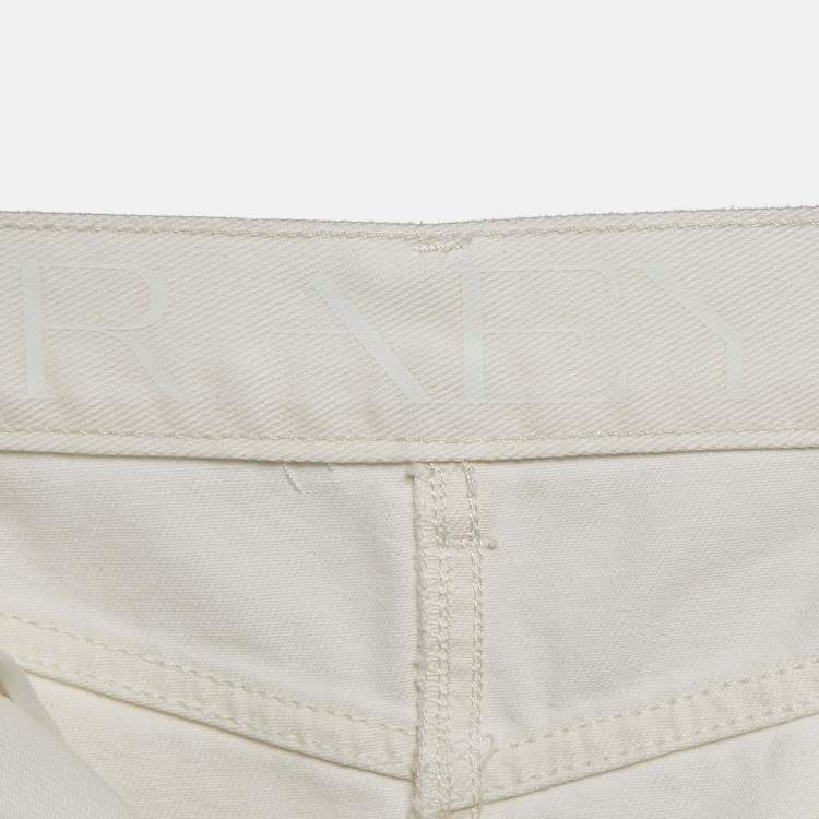 مملوكة مسبقًا Raey White Denim Raw Edge Detail Maxi Skirt S