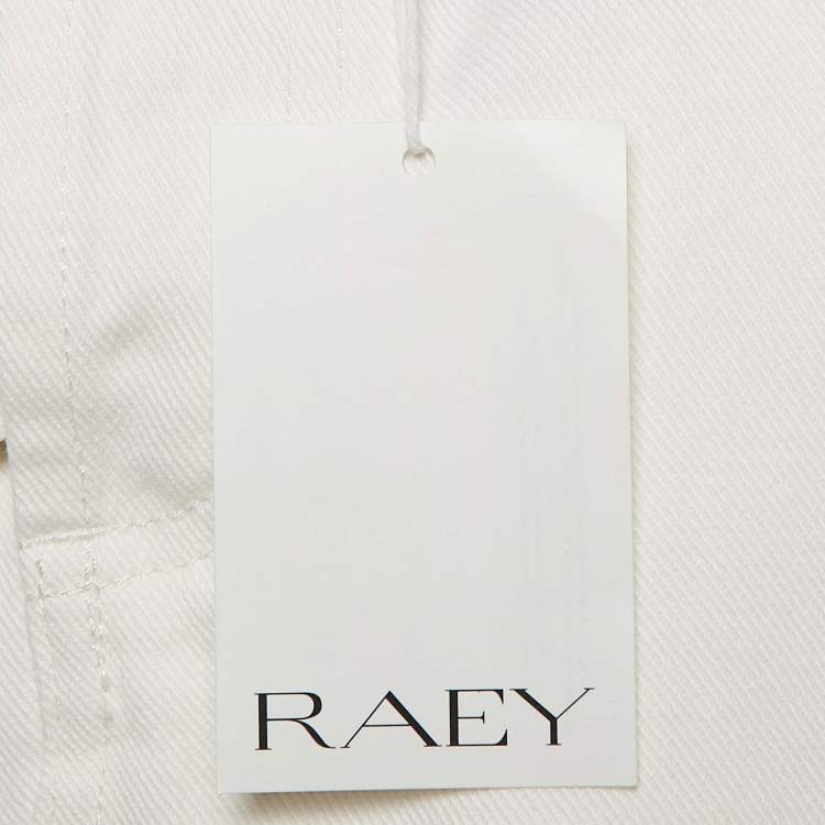 مملوكة مسبقًا Raey White Denim Raw Edge Detail Maxi Skirt S