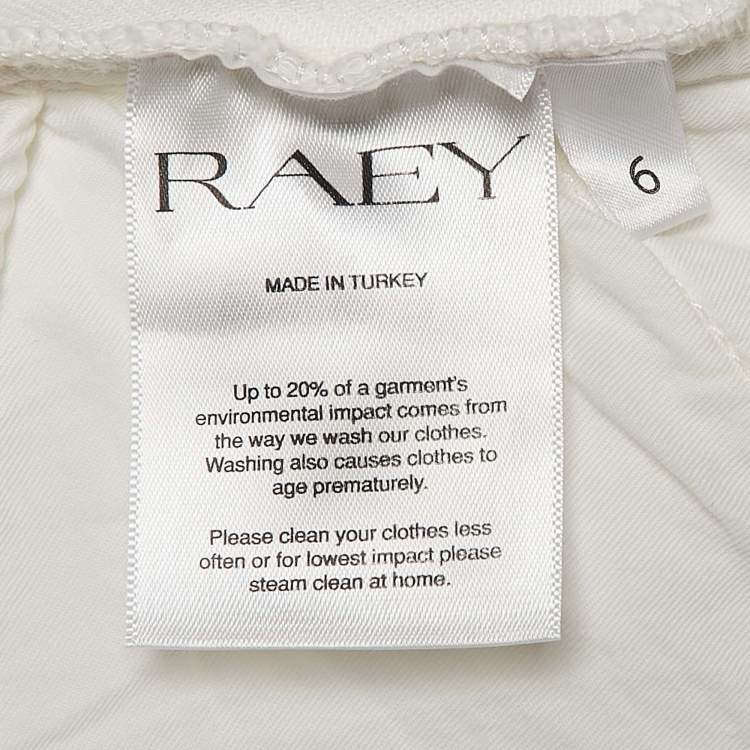 مملوكة مسبقًا Raey White Denim Raw Edge Detail Maxi Skirt S