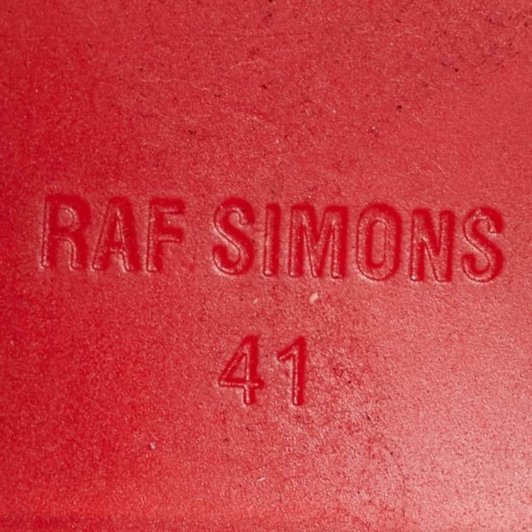 Pre Owned Raf Simons Black Leather Cycloid Ankle Boots Size 41