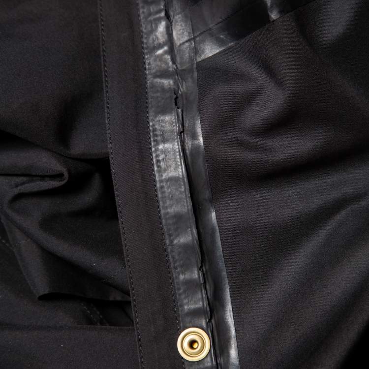 Pre Owned Ralph Lauren Collection Black Synthetic Zip Front Utility Coat M 