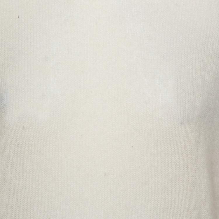 Pre Owned Ralph Lauren Collection Cream Cashmere Turtleneck Sweater L
