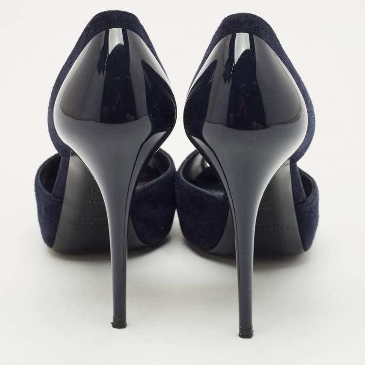 Pre Owned Ralph Lauren Collection Navy Blue Suede Jessie D'orsay Pumps Size 39