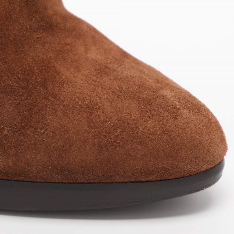 Pre Owned Ralph Lauren Collection Size 40 Brown Suede Booties