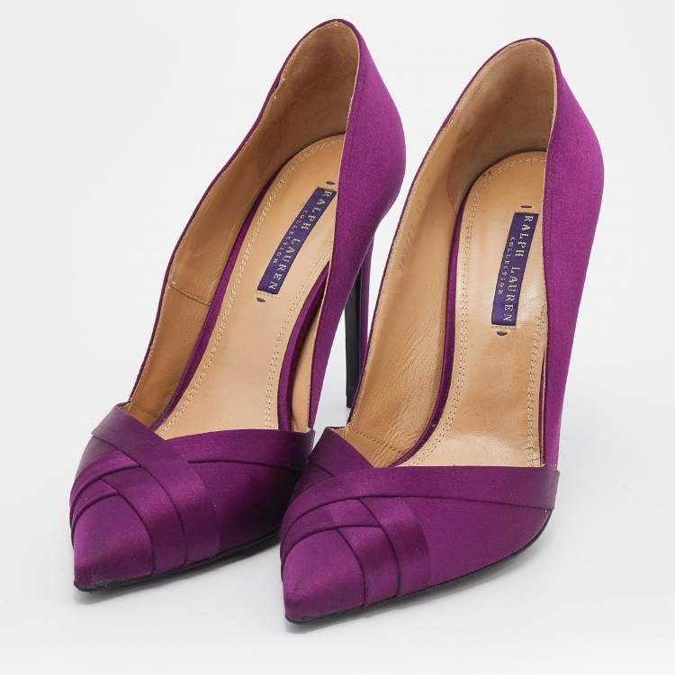 Ralph Lauren Collection Purple Satin Pointed Toe Pumps Size 40 Ralph Lauren  Collection | TLC
