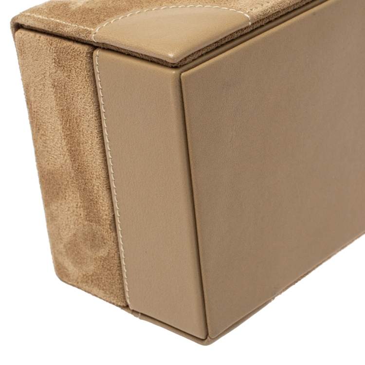 Pre Owned Ralph Lauren Beige Suede Brooke Travel Jewellery Box