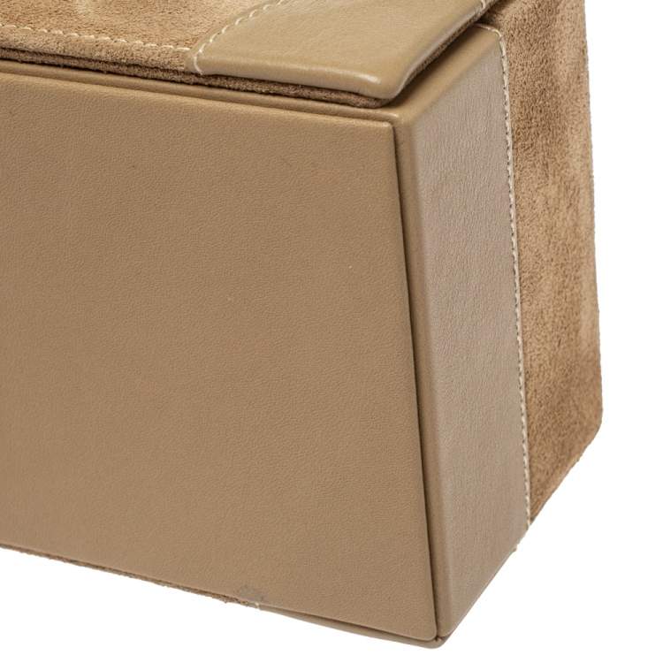 Pre Owned Ralph Lauren Beige Suede Brooke Travel Jewellery Box