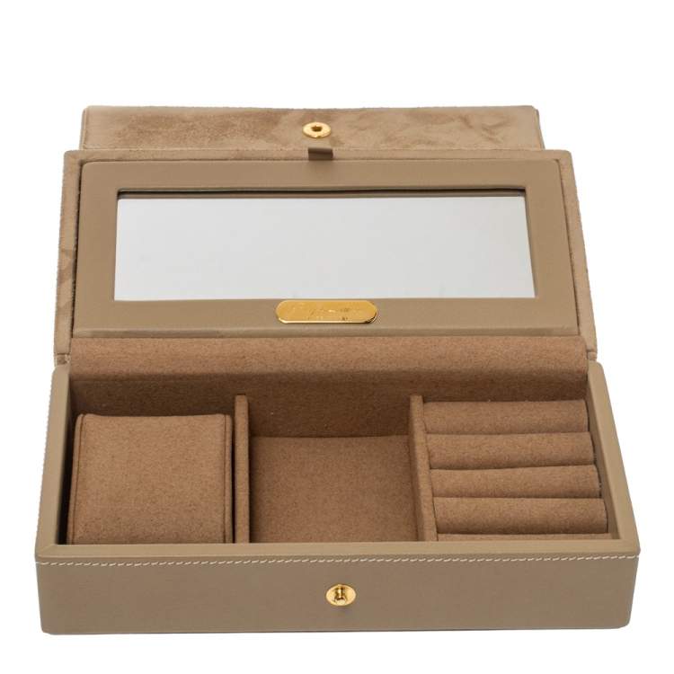 Pre Owned Ralph Lauren Beige Suede Brooke Travel Jewellery Box