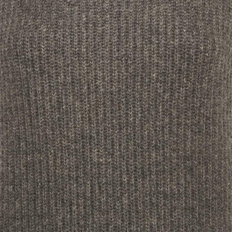 Pre Owned Ralph Lauren Grey Mélange Wool Turtle Neck Sweater Dress M