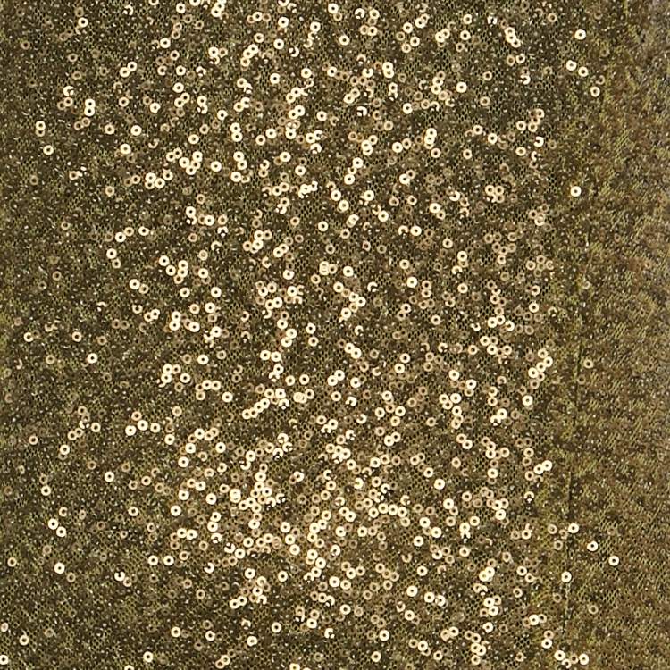 Pre Owned Ralph Lauren Evening Olive Green Sequin Mesh Maxi Dress XL