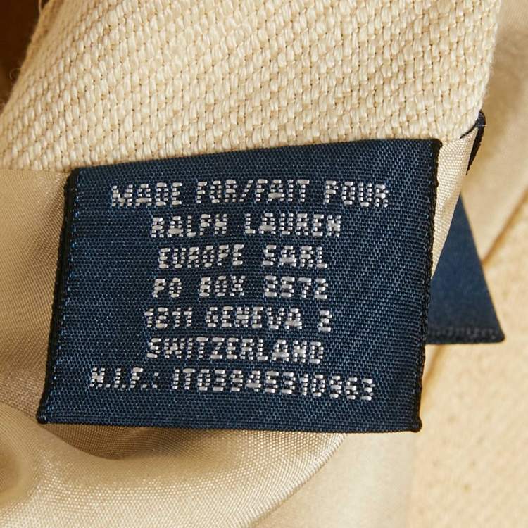 Pre Owned Ralph Lauren Cream Linen Cropped Vest M