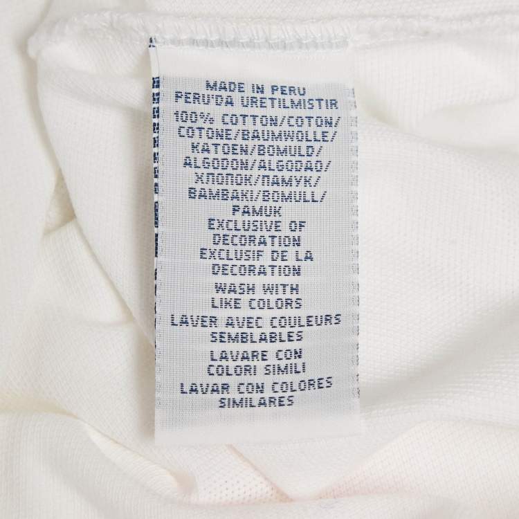 Pre Owned Ralph Lauren White Cotton Pique Pink Pony Polo T-Shirt XL