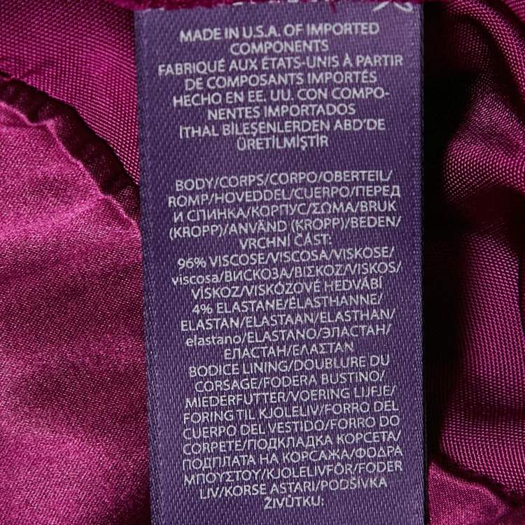 Pre Owned Ralph Lauren Violet Jersey Strappy Jumpsuit M