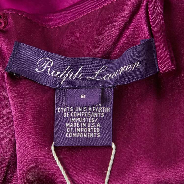 Pre Owned Ralph Lauren Violet Jersey Strappy Jumpsuit M