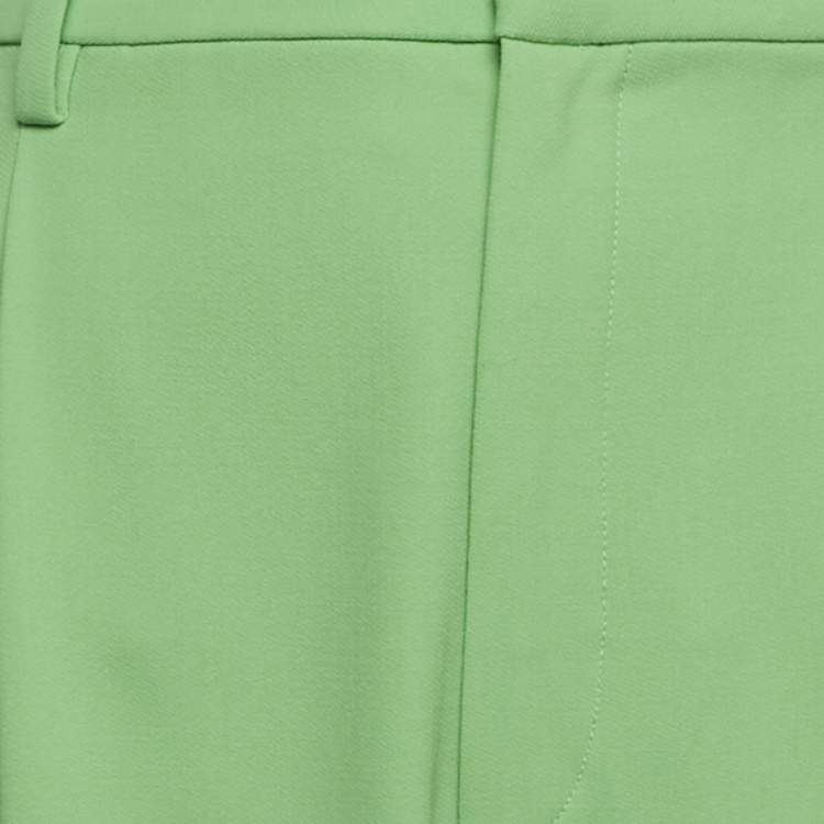 Pre Owned Ralph Lauren Green Wool Straight Leg Trousers M