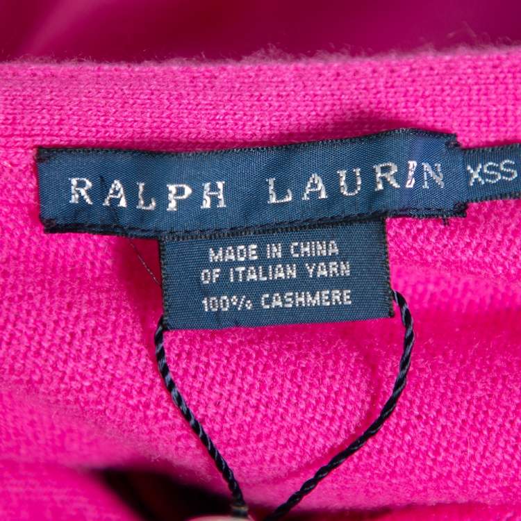 مملوكة مسبقًا Ralph Lauren Pink Cashmere Poncho XS
